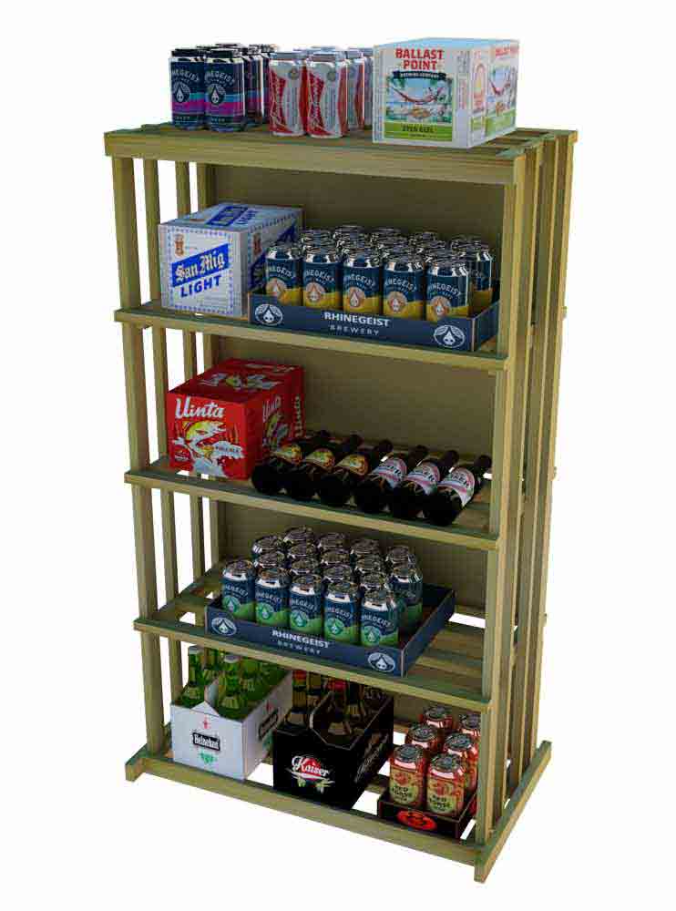 drink bottle storage rack