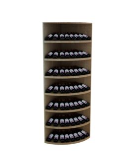 Commercial 7 Tier Curved Wine Display – 56 Bottles