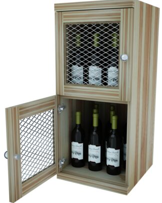 Two Level – Wine Storage Lockers Solid Wood Sides
