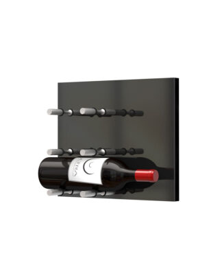Fusion Panel Label Forward Wine Rack – Black Acrylic