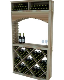 Brilliant Series 7FT Solid Diamond Bin Tasting Center with Archway – 126 Bottles