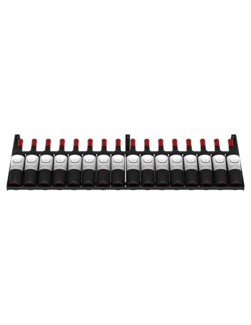 metal wine display row