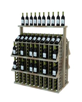 Commercial Display Island With 4 Shelves & Solid Top – 300 Bottles