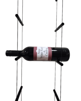 12 Bottle Black Peg Cable Wine Rack