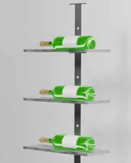 20 Bottle Acrylic Floor-To-Ceiling Wine Rack